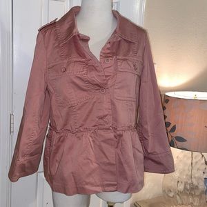 Blush Pink Loft Ruffle Jacket